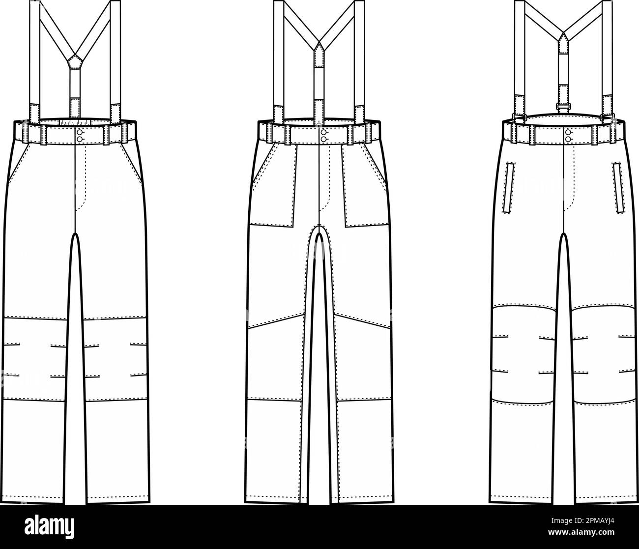 Pantalons de suspension de travail pour hommes. CAO mode. Illustration de Vecteur