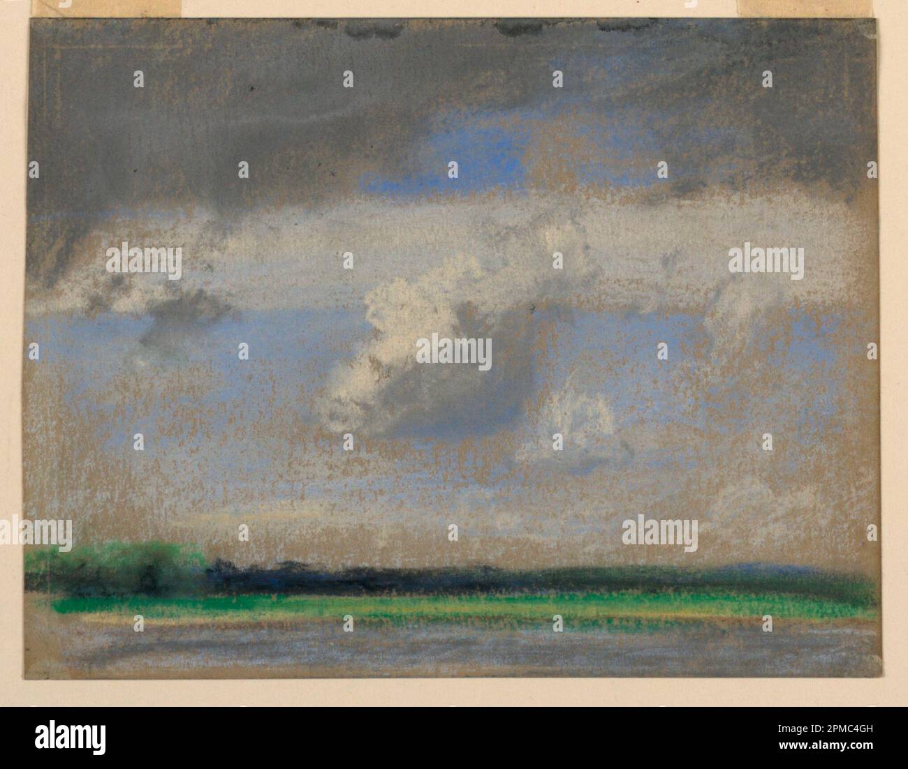 Pastel, Paysage ; Walter Clark (américain, 1848–1917) ; États-Unis ; pastel sur papier gris; 12,7 × 16,3 cm (5 × 6 7/16 po); 1929-13-22 Banque D'Images