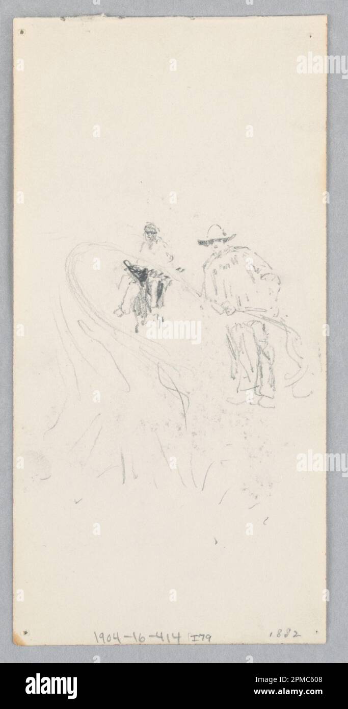 Dessin, fenêtre de baie; Robert Frederick Blum (américain, 1857–1903); États-Unis; graphite sur papier vélin; 17,8 x 8,9 cm (7 x 3 1/2 po) Banque D'Images