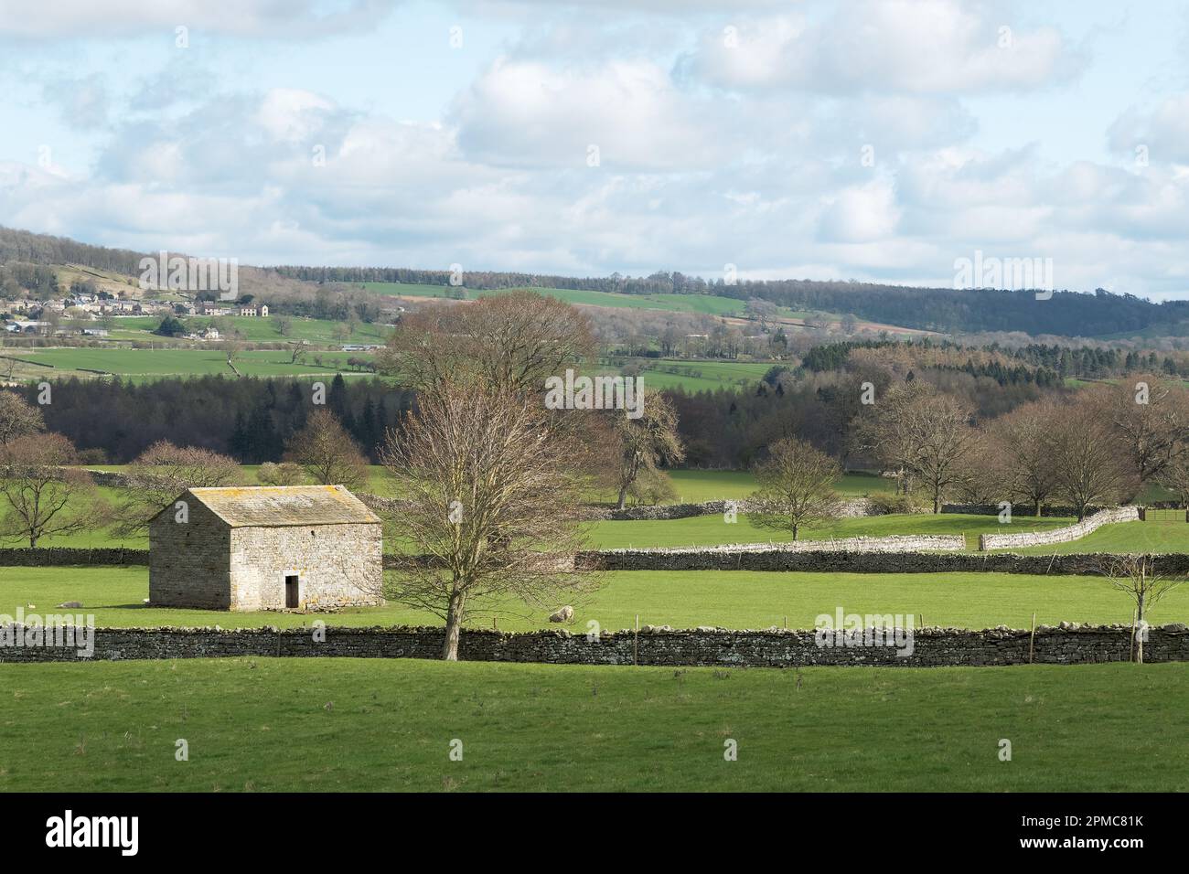 Images de paysage capturées près du village d'Aysgarth, situé dans le nord du Yorkshire de l'Angleterre Banque D'Images