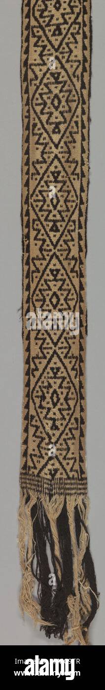 Ceinture (Mexique); laine; Warp x Weft: 227,6 x 8,4 cm (7 pi. 5 5/8 po x 3 5/16 po) Banque D'Images