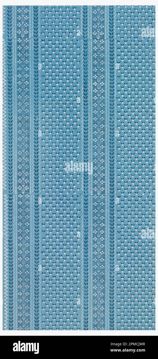 Flanc; bloc imprimé sur les feuilles jointes; hors tout: 203 x 48,5 cm (6 pi. 7 15/16 po x 19 1/8 po) Banque D'Images