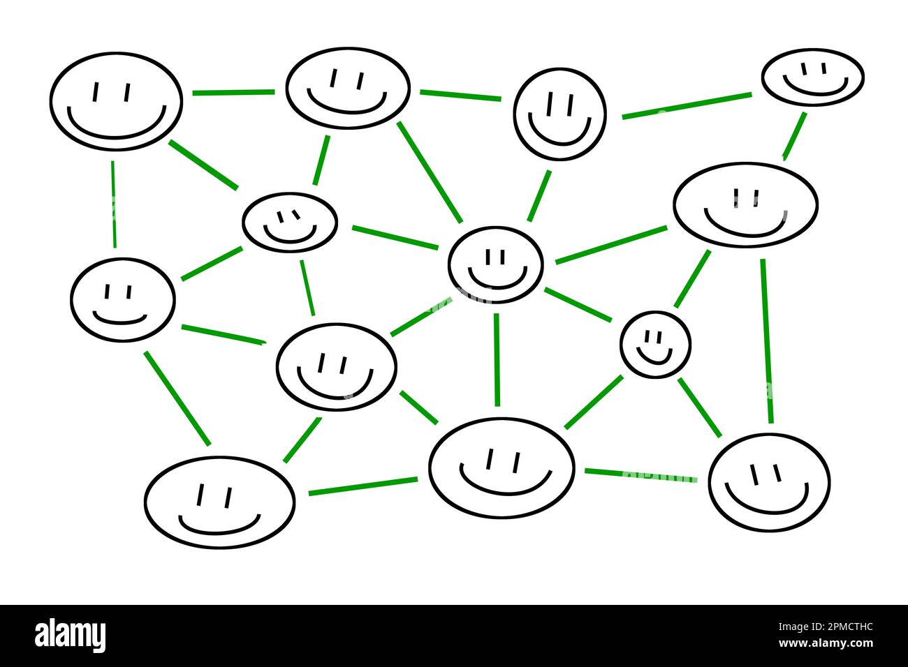 Têtes de figure du bâton – connexions et réseaux Banque D'Images