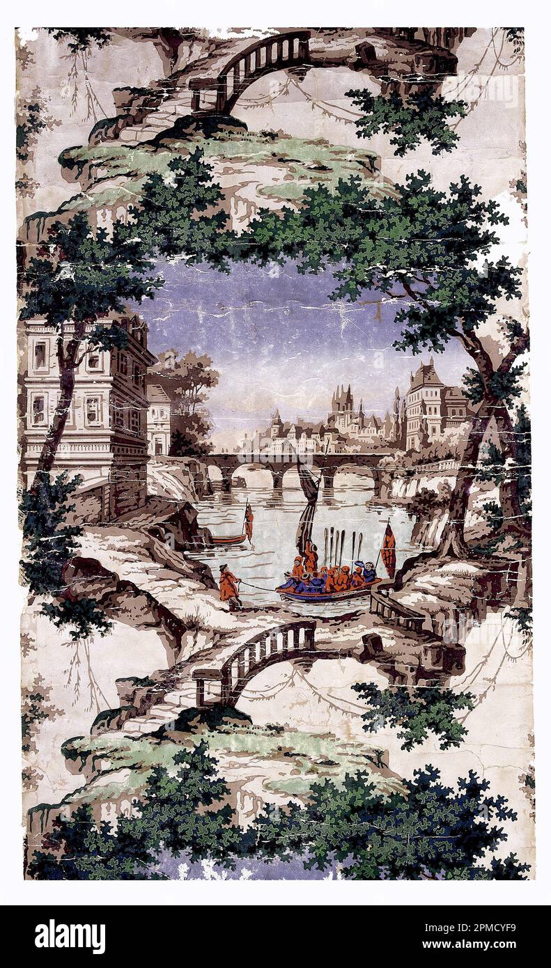 Flanc (France) ; imprimé en bloc sur du papier machine ; 138 x 47 cm (54 5/16 x 18 1/2 po) Banque D'Images