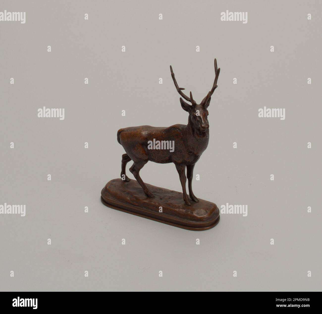 Statuette de stag; Antoine Louis Braye (1796 – 1875); France; bronze Banque D'Images