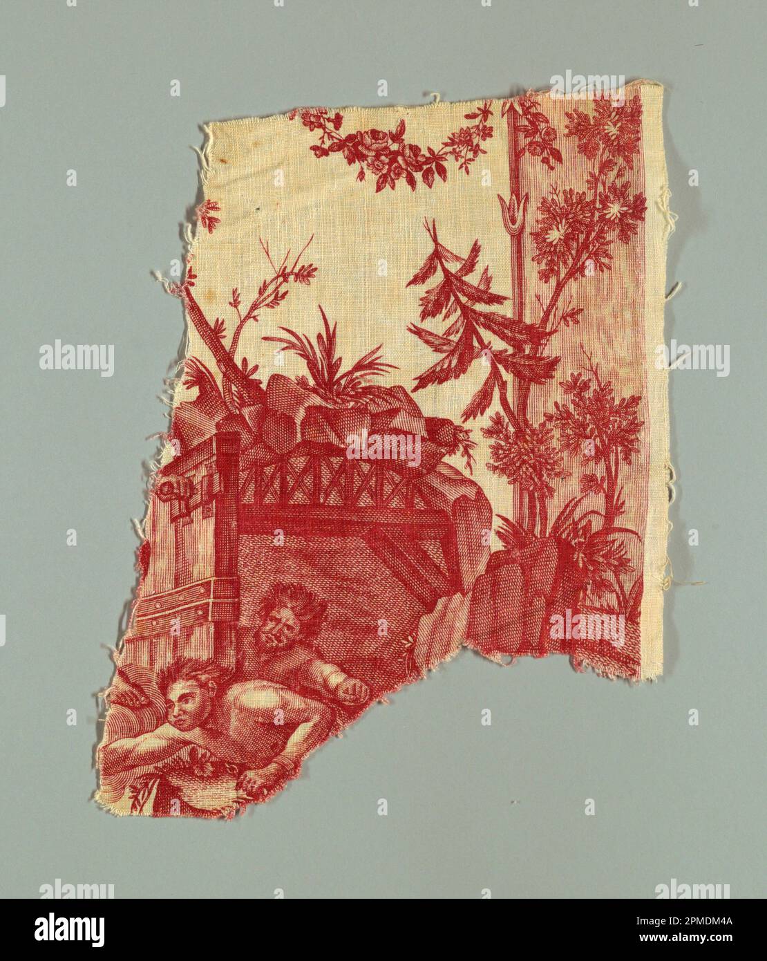 Fragments, les quatre éléments ; Société : Oberkampf & Cie. (France) ; France ; coton ; Warp x Weft (a) : 142,5 × 30,5 cm (56 1/8 po. × 12 po) Gauchissement x trame (b) : 25 × 67,5 cm (9 13/16 × 26 9/16 po) Gauchissement x trame (c) : 24 × 70 cm (9 7/16 × 27 9/16 po) Gauchissement x trame (d) : 28 × 76,5 cm (11 po. × 30 1/8 po) Gauchissement x trame (e) : 23 × 69 cm (9 1/16 × 27 3/16 po) Gauchissement x trame (f) : 12 cm (4 3/4 po) Gauchissement x trame (g) : 16 × 64 cm (6 5/16 × 25 3/16 po) Gauchissement x trame (h) : 23 × 50,5 cm (9 1/16 × 19 7/8 po) Gauchissement x trame (i) : 13 × 76 cm (5 1/8 × 29 15/16 po) Gauchissement x trame (j) : 24 × 63 cm (9 7/16 × 24 13/16 po) Warp x Weft Banque D'Images