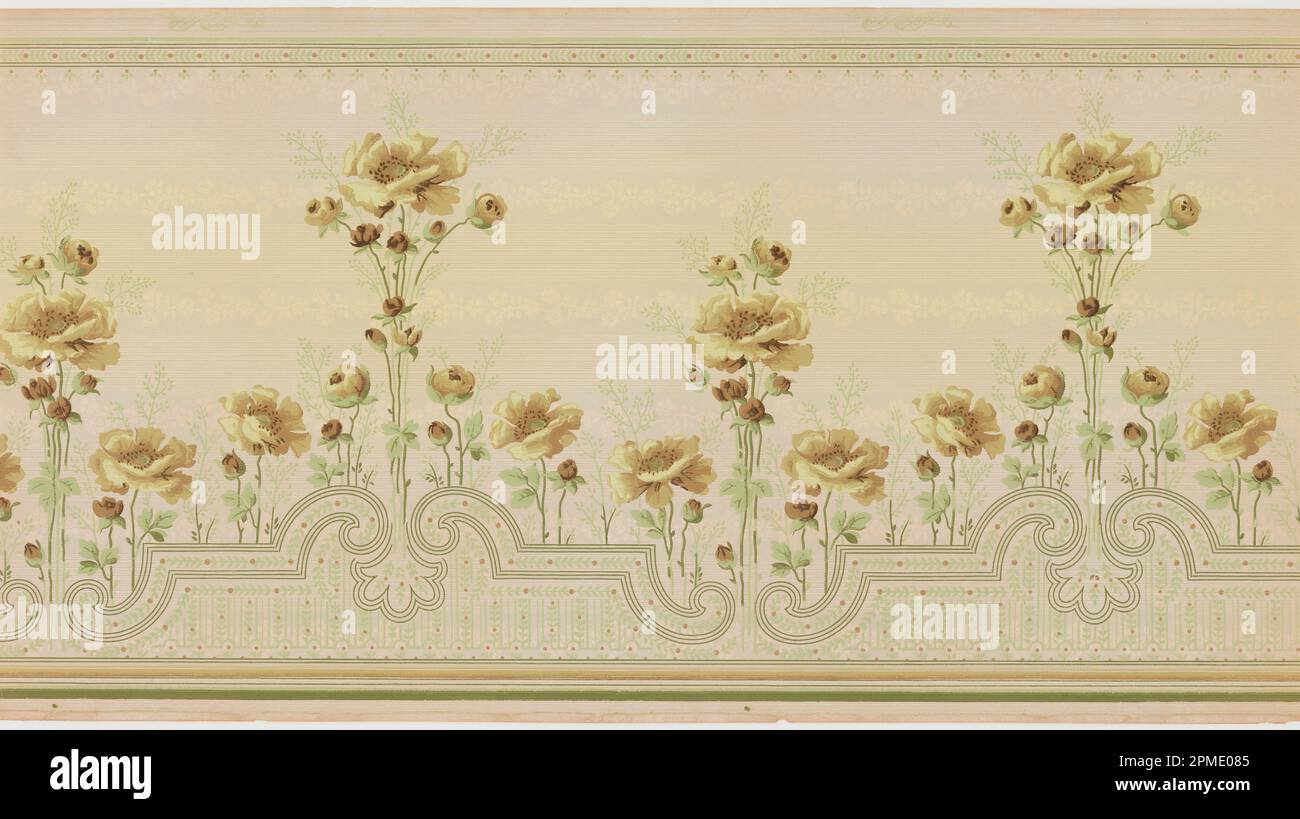 Frieze (États-Unis) ; fabriqué par Liberty Wall Paper Company ; papier imprimé par machine ; 92 x 49 cm (36 1/4 x 19 5/16 po.) Banque D'Images