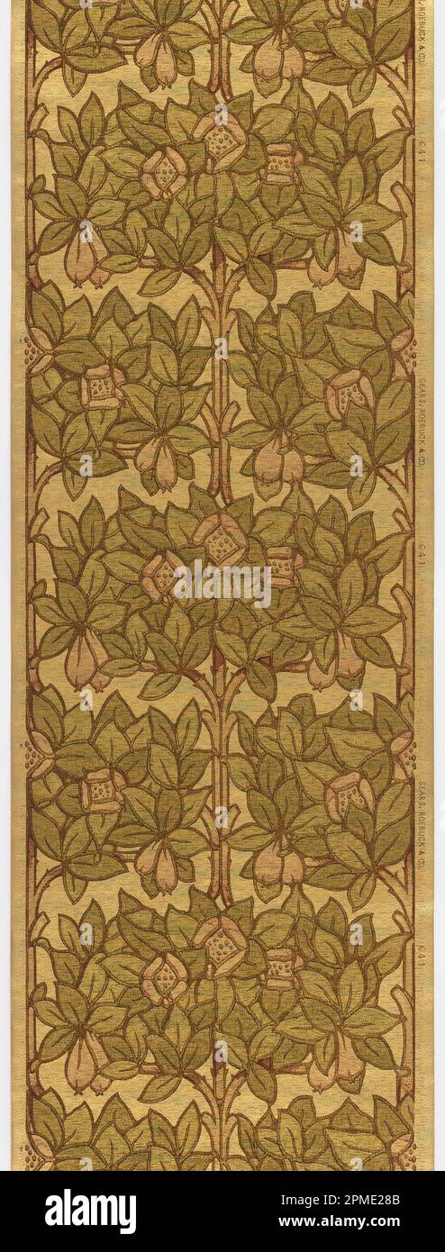 Le flanc, le Golden Tiffany; fabriqué par Sears, Roebuck and Co (États-Unis) ; États-Unis ; imprimé à la machine sur du papier gaufré Banque D'Images