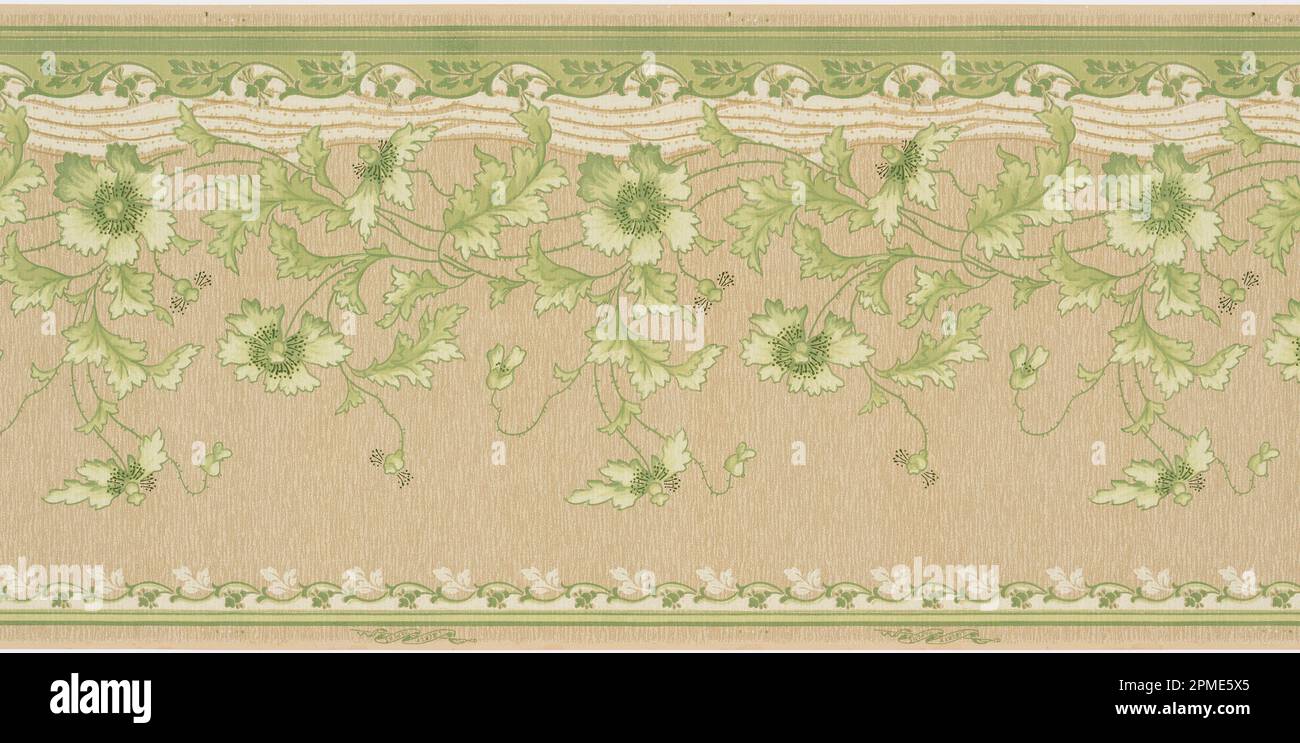 Frieze (États-Unis) ; fabriqué par Liberty Wall Paper Company ; papier imprimé par machine ; 234,5 x 49,5 cm (92 5/16 x 19 1/2 po.) Banque D'Images