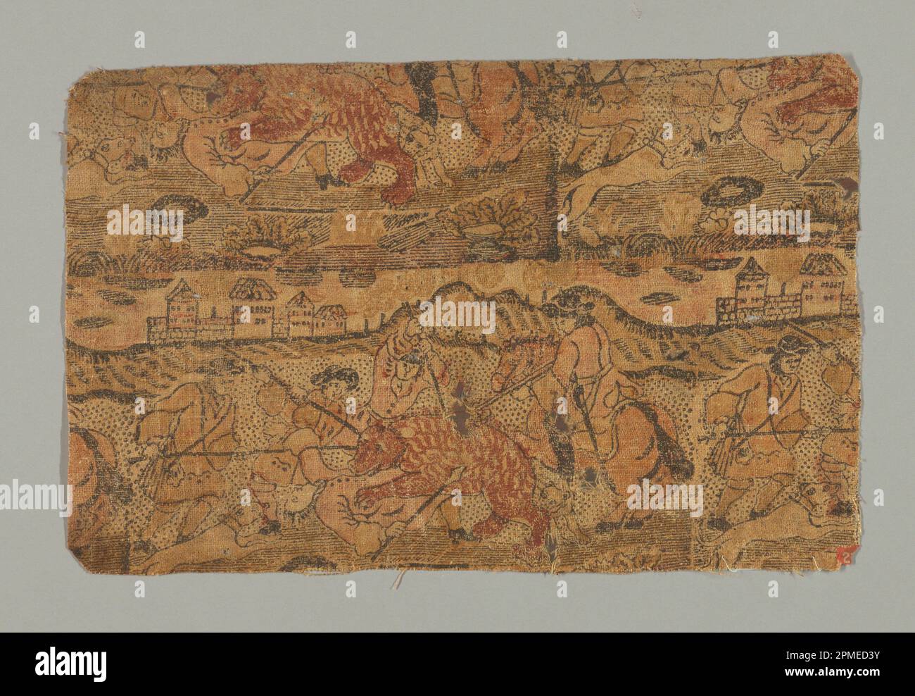 Textile; Warp x Weft: 27,5 x 43,3 cm (10 13/16 x 17 1/16 po.); Bequest d'Elinor Merrell; 1995-50-379 Banque D'Images