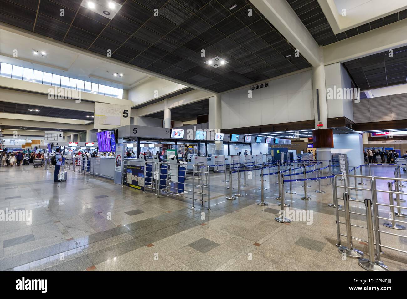 Bangkok, Thaïlande - 14 février 2023 : terminal international de l'aéroport DMK de Don Mueang à Bangkok, Thaïlande. Banque D'Images