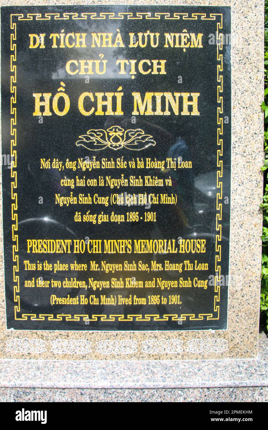 Maison commémorative du Président Ho chi minh, Hue Vietnam Banque D'Images