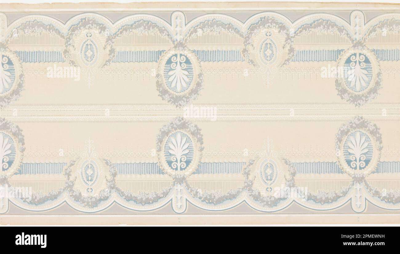 Frieze (Etats-Unis) ; papier imprimé par machine, mica liquide ; 91,5 x 49 cm (36 x 19 5/16 po.) Banque D'Images