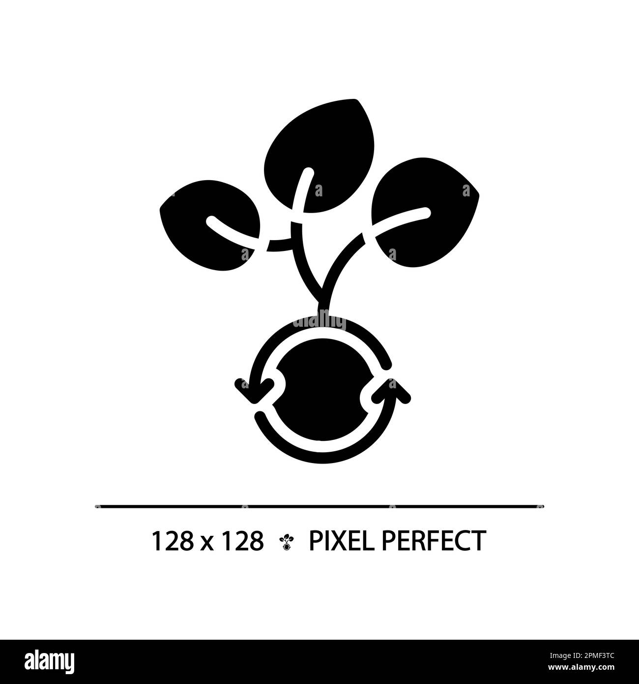 L'agriculture régénérative est une icône en glyphe noir Illustration de Vecteur