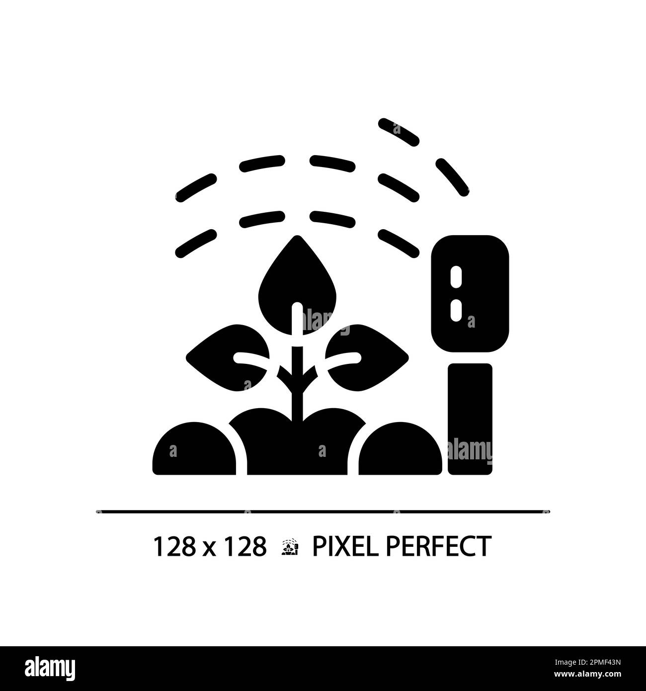 Icône de glyphe noir arrosoir Illustration de Vecteur