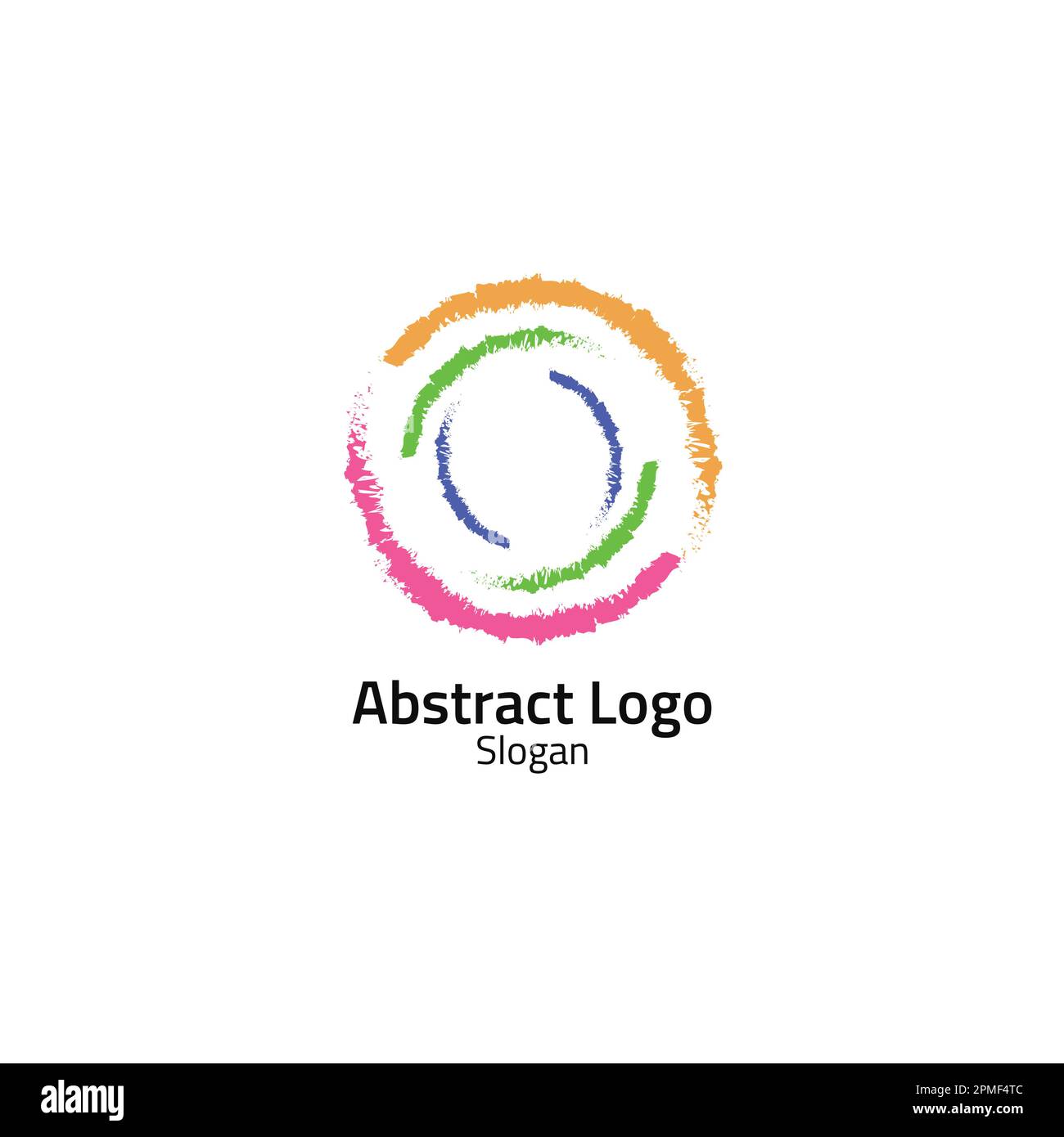 Logo abstrait coloré en forme de cercle. Illustration de Vecteur
