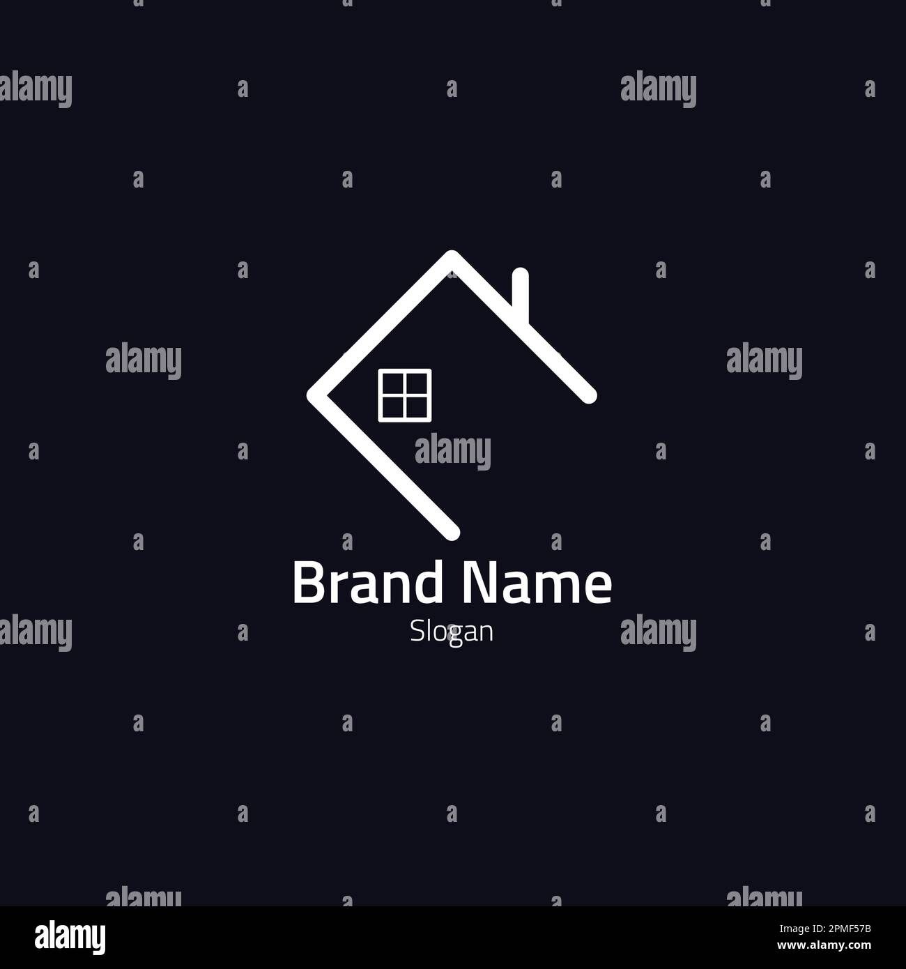 Logo de variation de boîte en forme de maison. Illustration de Vecteur