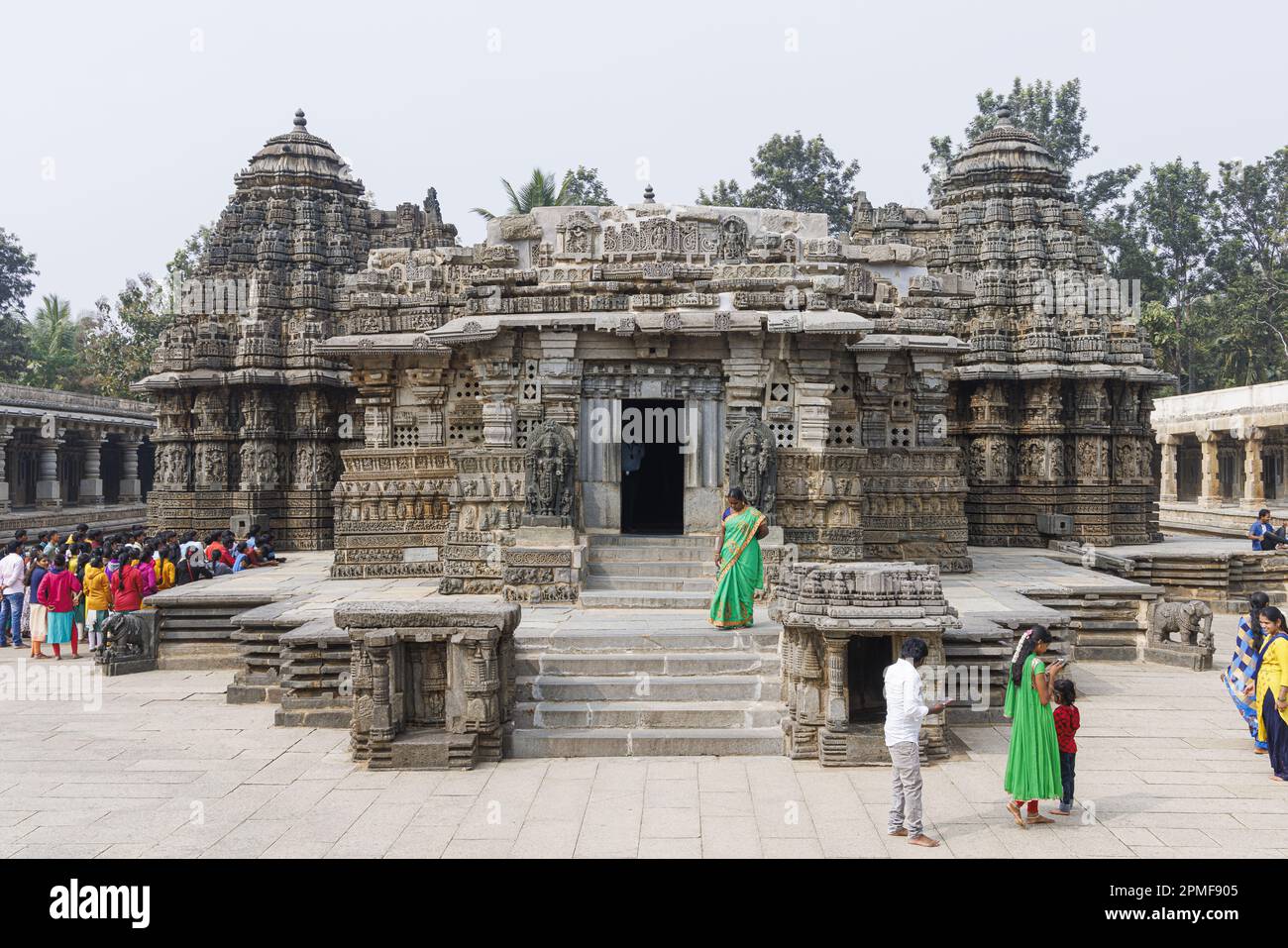 Inde, Karnataka, Somanathapura, Keshava ou Chennakesava temple Banque D'Images
