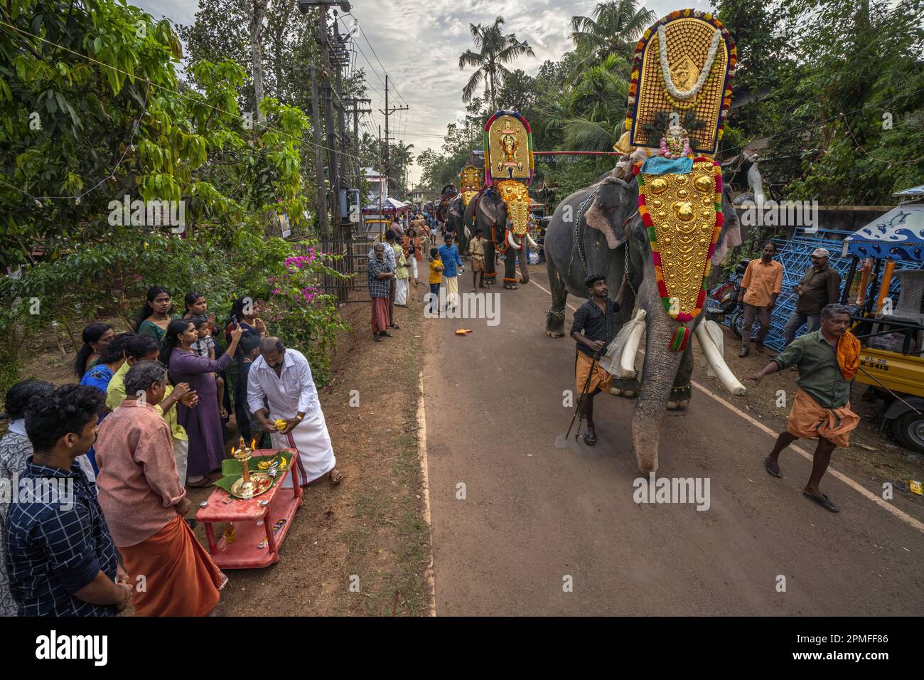 Inde, Kerala, Seematti, festival hindou de Thaipusam Banque D'Images