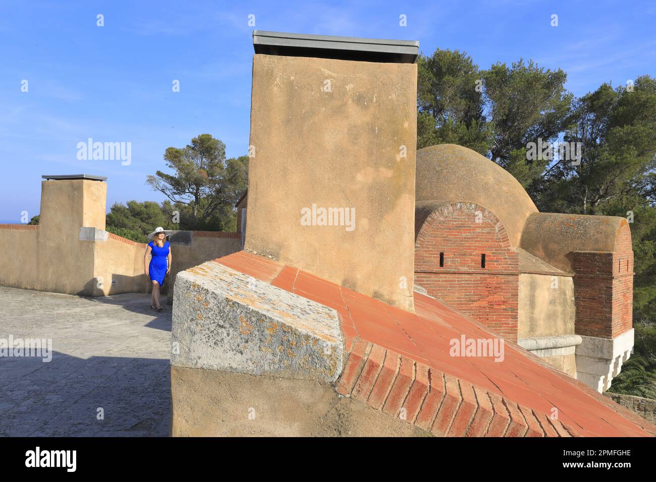 France, Var, Saint Tropez, citadelle (17th siècle) qui abrite le Musée d'Histoire maritime Banque D'Images