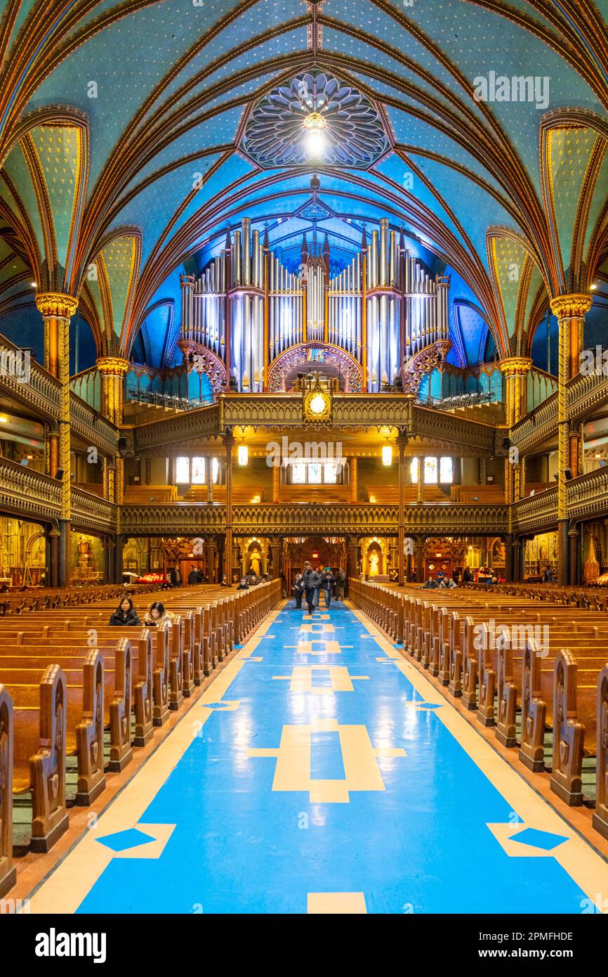 Canada, province de Québec, Montréal, Vieux-Montréal, Basilique notre-Dame de Montréal Banque D'Images