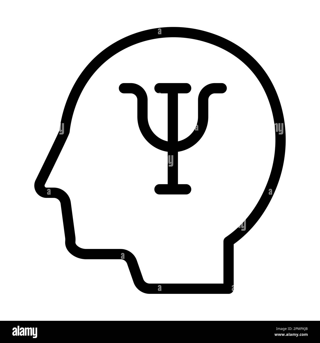 Icône Psychology Vector Thick Line pour usage personnel et commercial. Banque D'Images