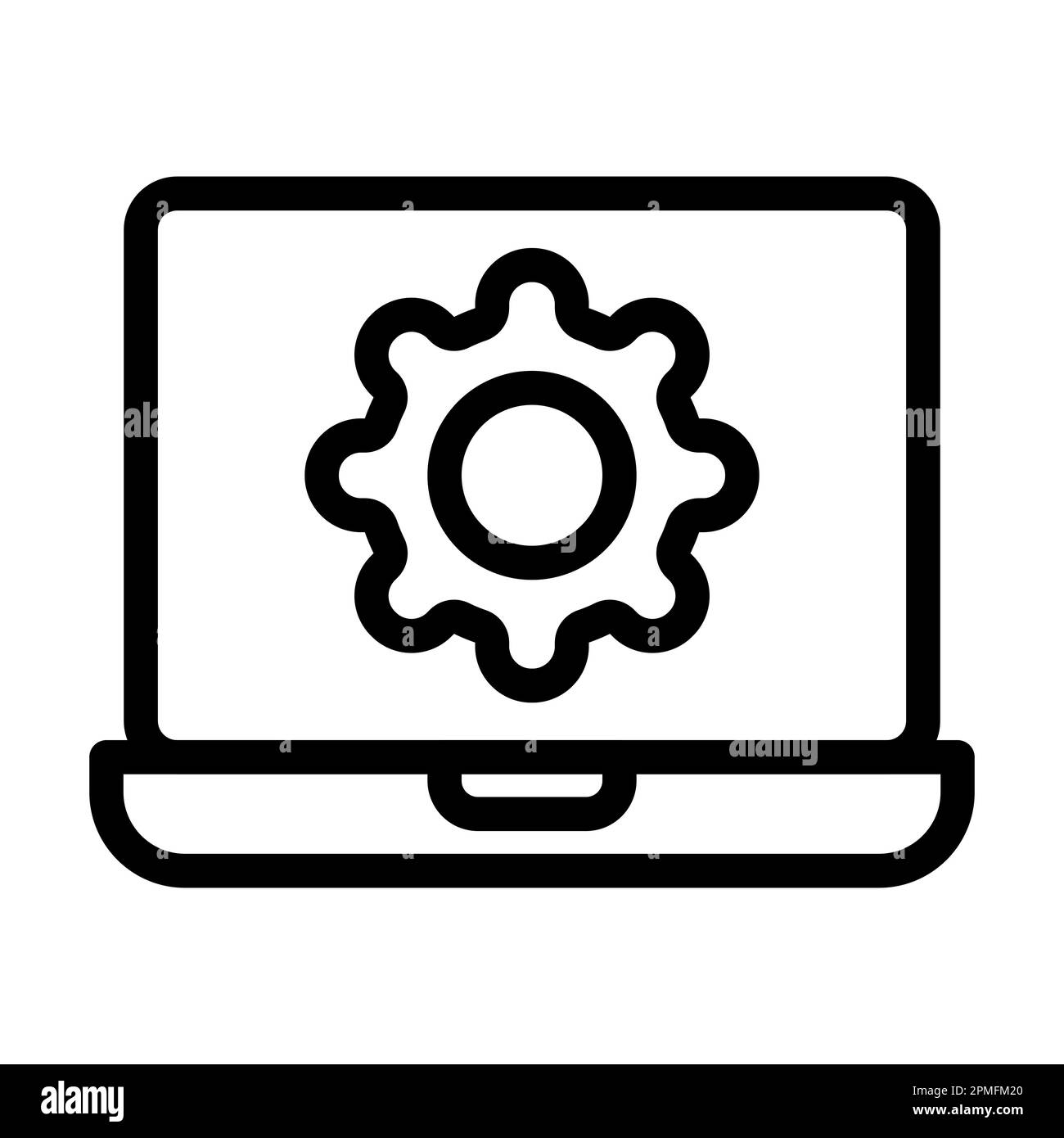 Navigateur Définition de l'icône de ligne épaisse vectorielle pour une utilisation personnelle et commerciale. Banque D'Images