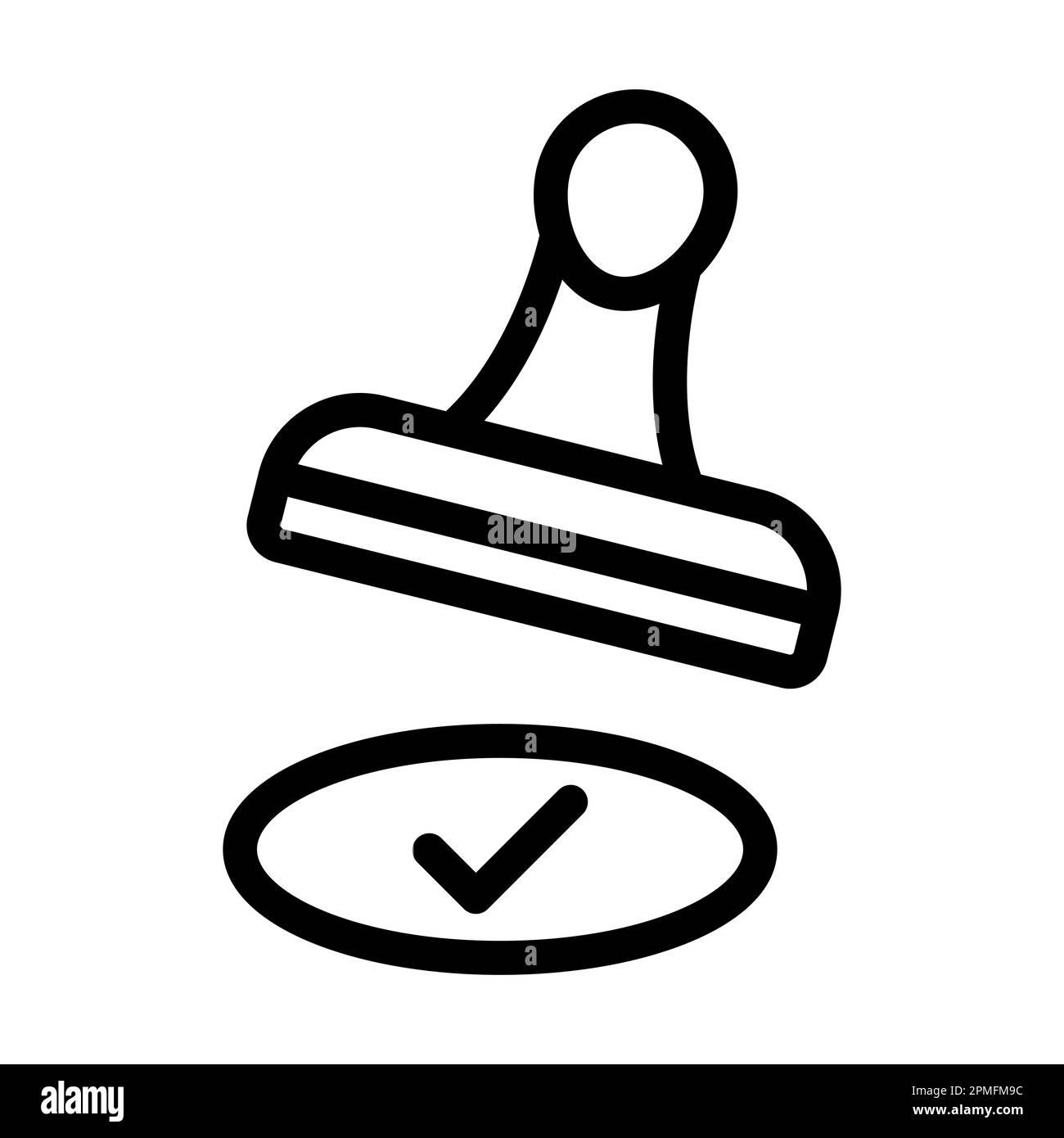 Estampiller l'icône Vector Thick Line pour une utilisation personnelle et commerciale. Banque D'Images