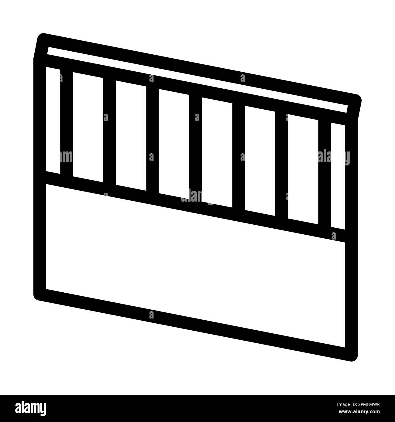 Icône de ligne épaisse de vecteur de rampe pour usage personnel et commercial. Banque D'Images