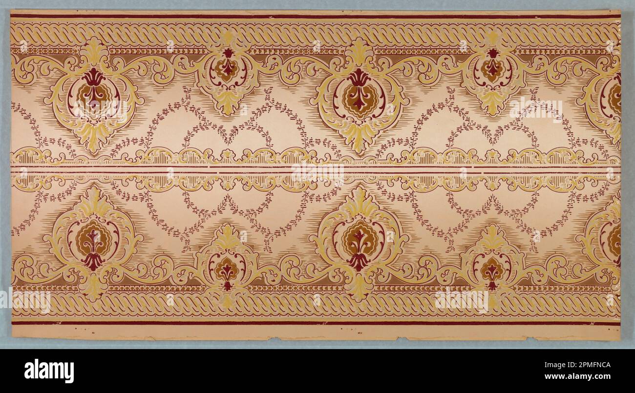 Frieze (Etats-Unis) ; papier imprimé par machine, mica liquide ; 91,5 x 49 cm (36 x 19 5/16 po.) Banque D'Images