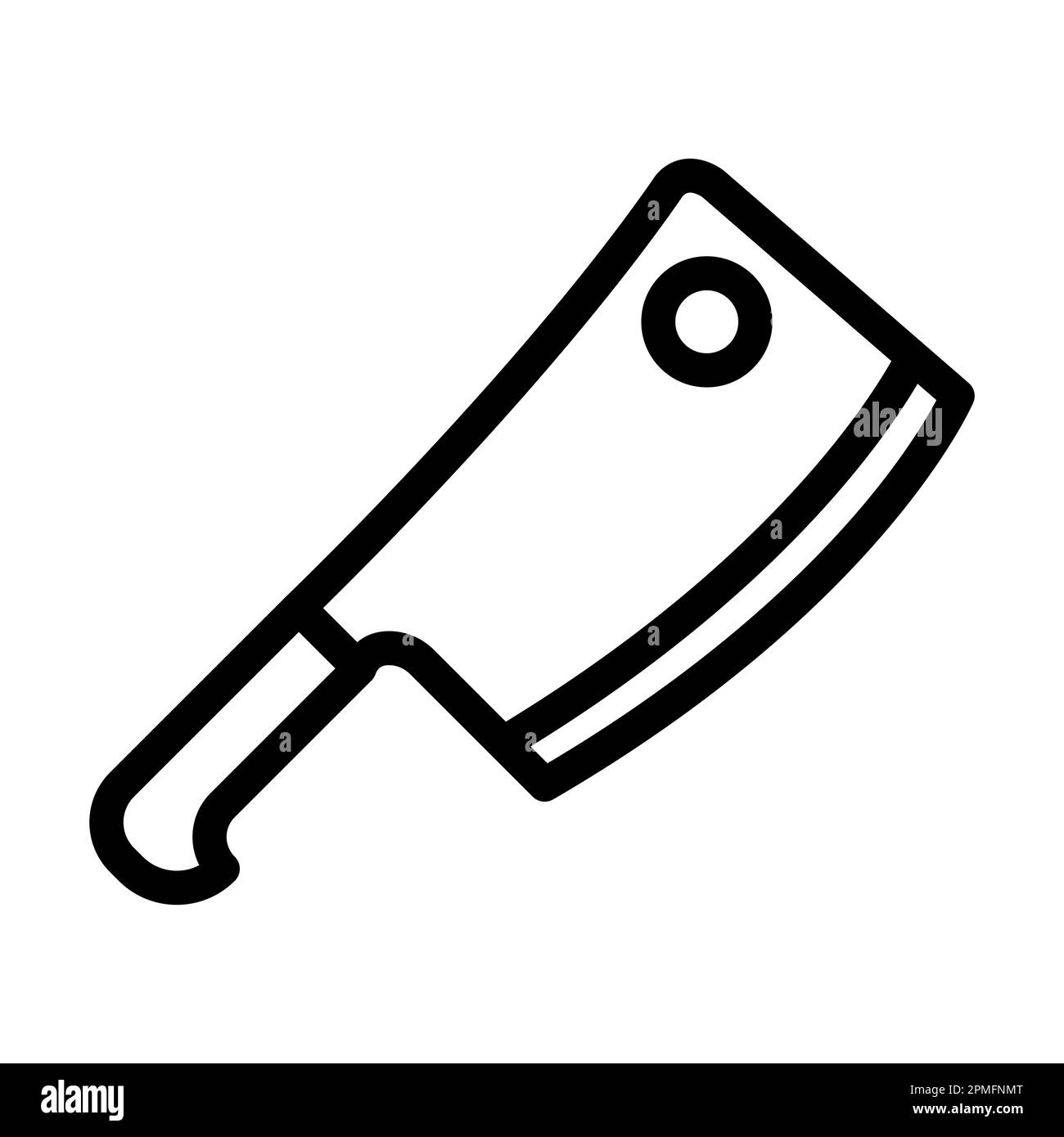 Icône Cleaver Vector Thick Line pour une utilisation personnelle et commerciale. Banque D'Images