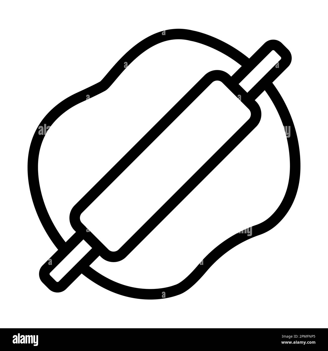 Icône Dough Vector Thick Line pour une utilisation personnelle et commerciale. Banque D'Images