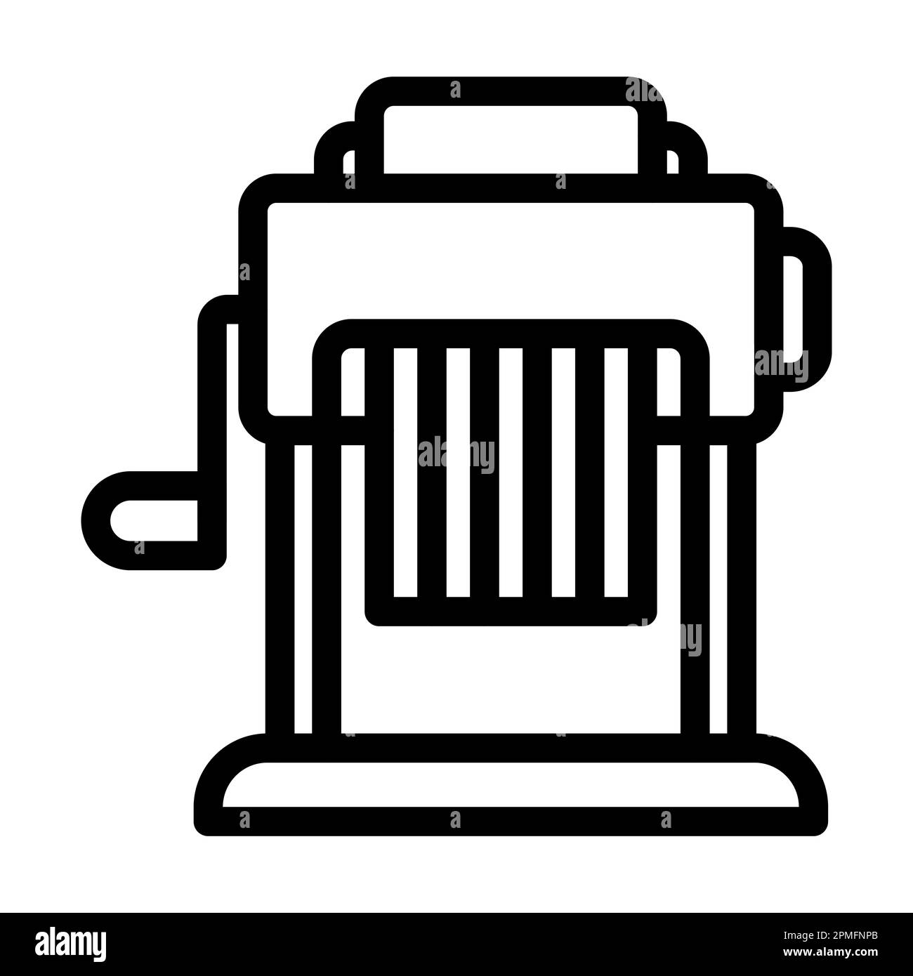 Icône en forme de ligne épaisse pour machine à pâtes à usage personnel et commercial. Banque D'Images