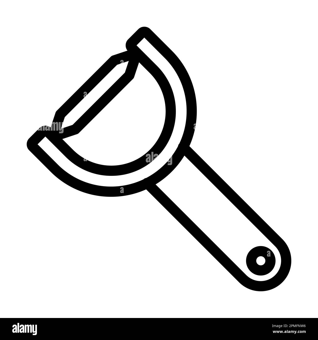 Icône de ligne épaisse Vector Peeler pour une utilisation personnelle et commerciale. Banque D'Images