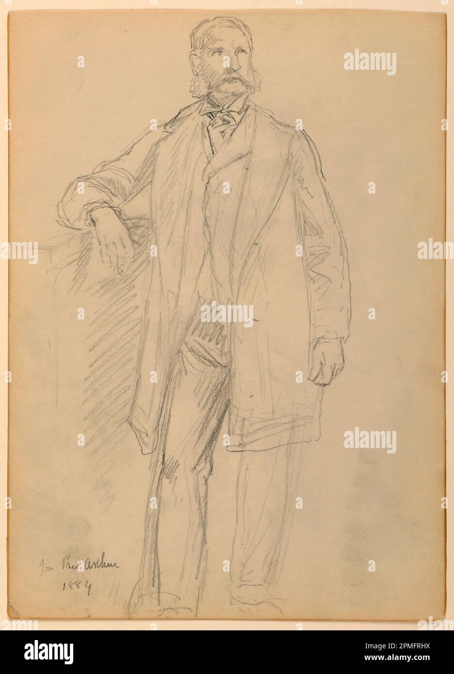 Drawing, President Chester A. Arthur, Standing; Daniel Huntington (américain, 1816–1906); Sitter: Chester A. Arthur (1830 – 1886); USA; graphite sur papier vélin; 35,1 x 25,4 cm (13 13/16 x 10 po); Bequest of Erskine Hewitt; 1938-57-1050 Banque D'Images
