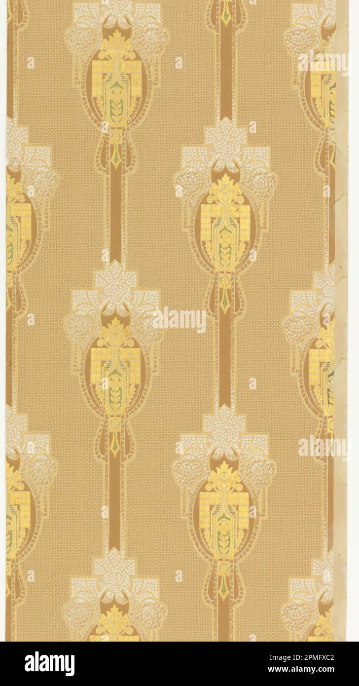 Paroi latérale (Etats-Unis) ; papier imprimé par machine, mica liquide ; 94 x 47 cm (37 x 18 1/2 po.) Banque D'Images