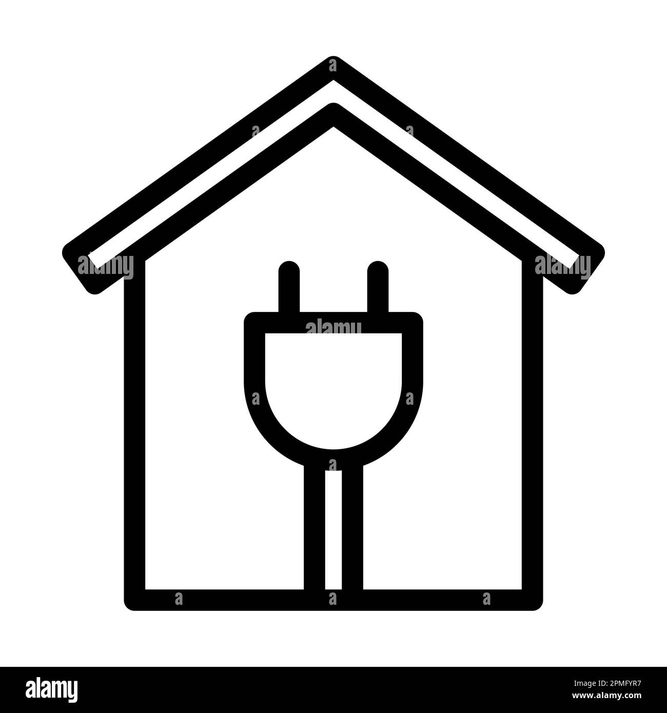 Icône Smart Home Vector Thick Line pour une utilisation personnelle et commerciale. Banque D'Images