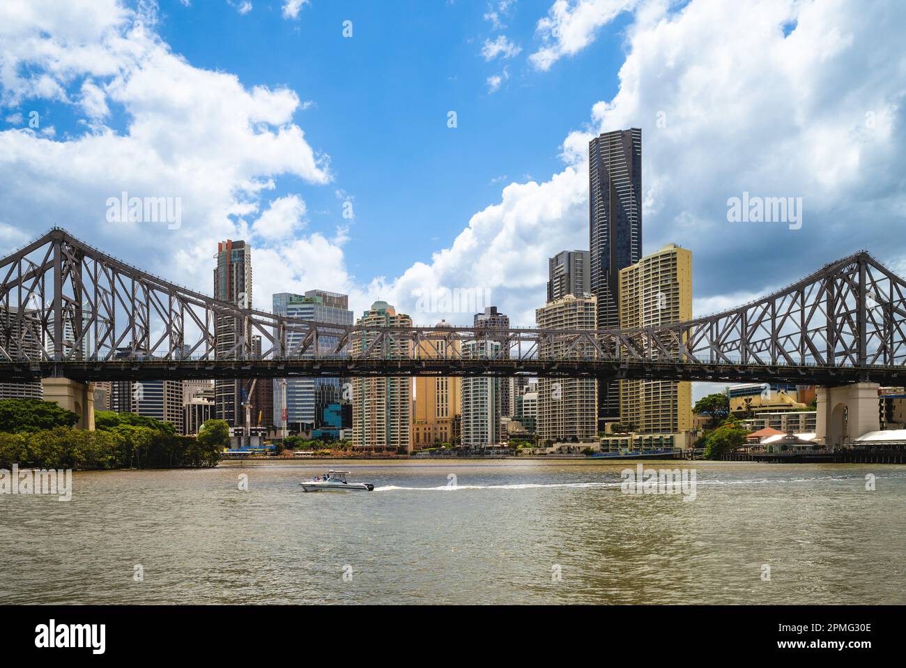 paysage de brisbane avec story bridge en australie Banque D'Images