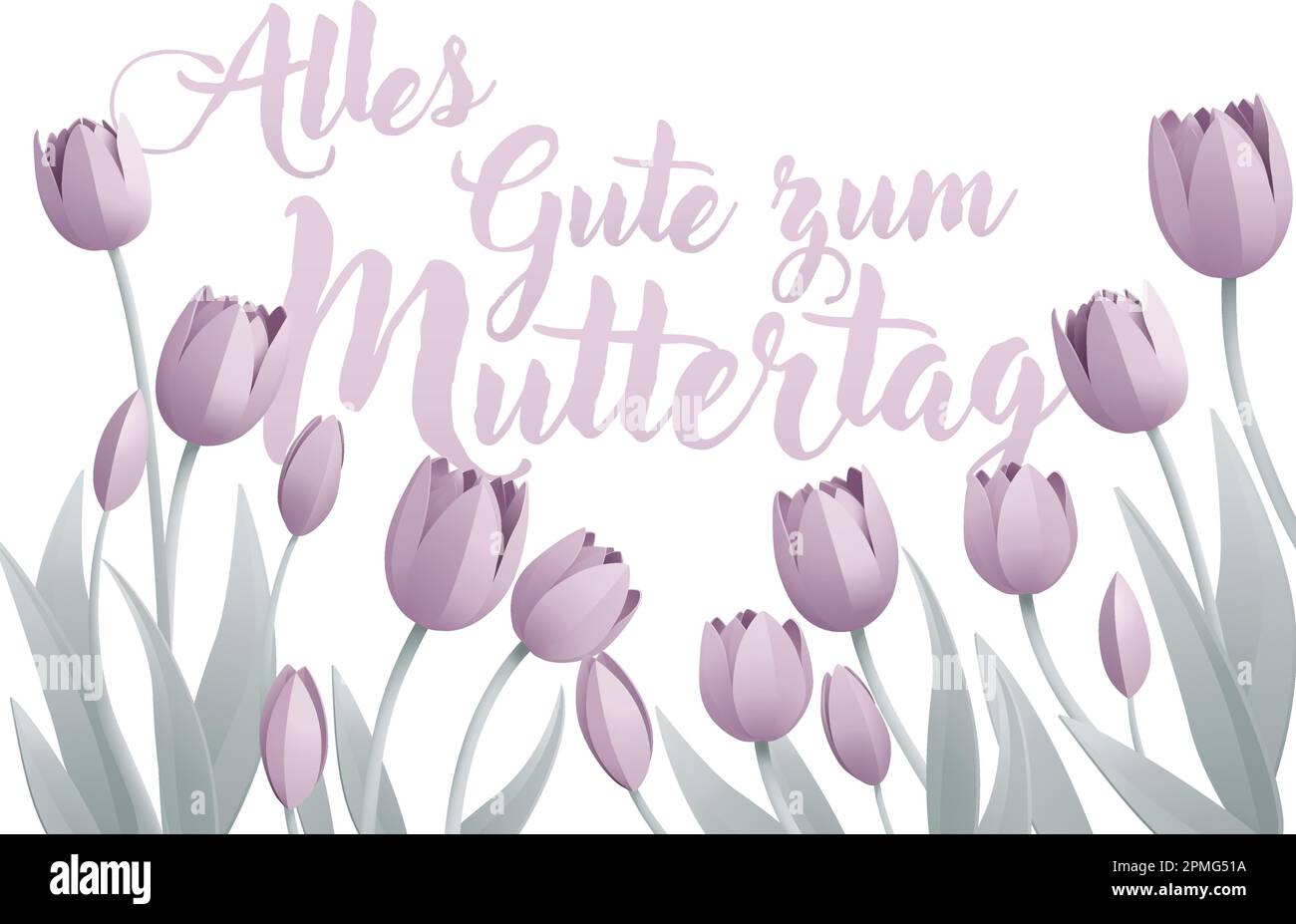 Fête des mères German Alles Gute Zum Muttertag Design Illustration de Vecteur