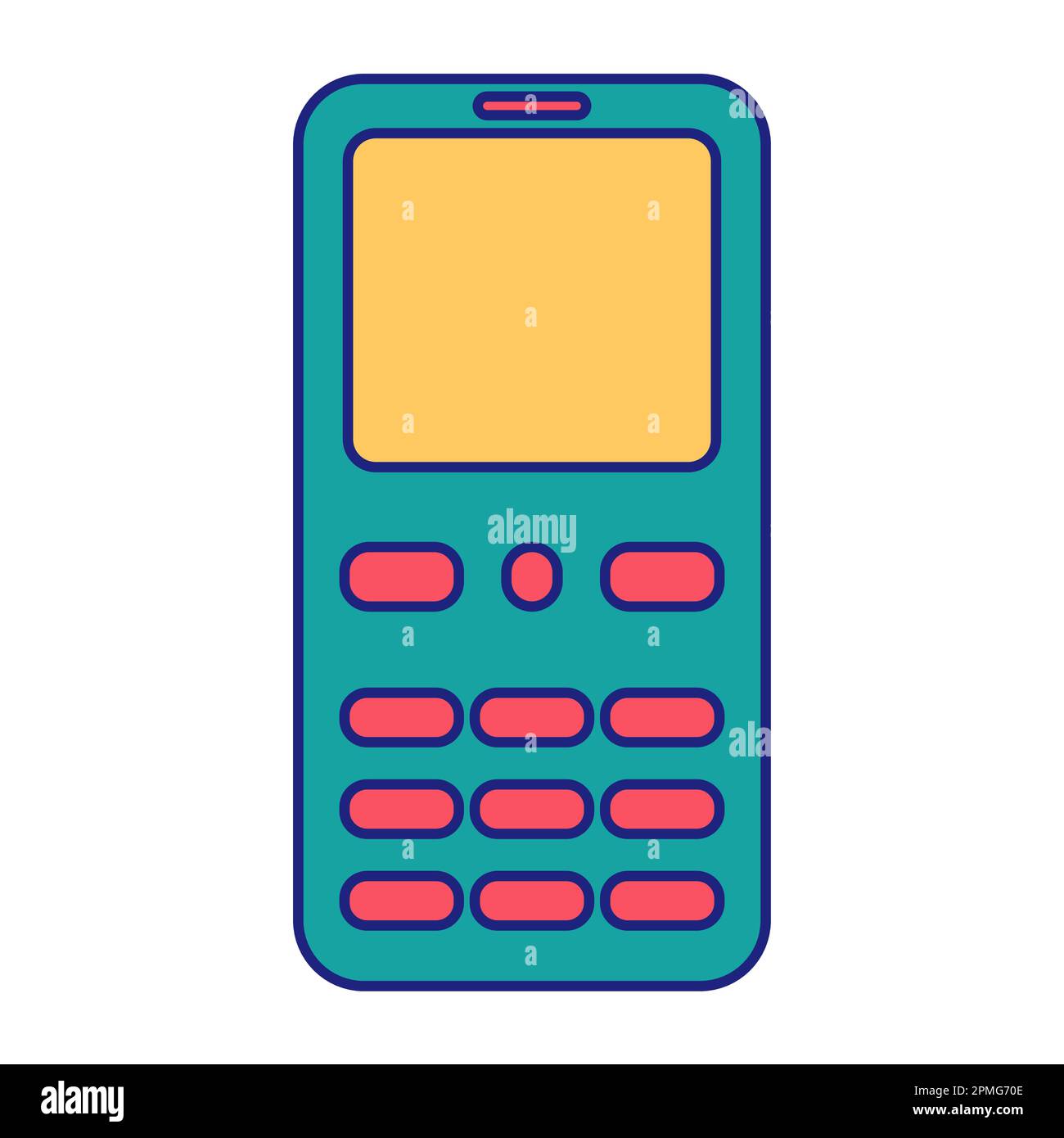 Icône de symbole de téléphone Flat Design Vector Illustration de Vecteur