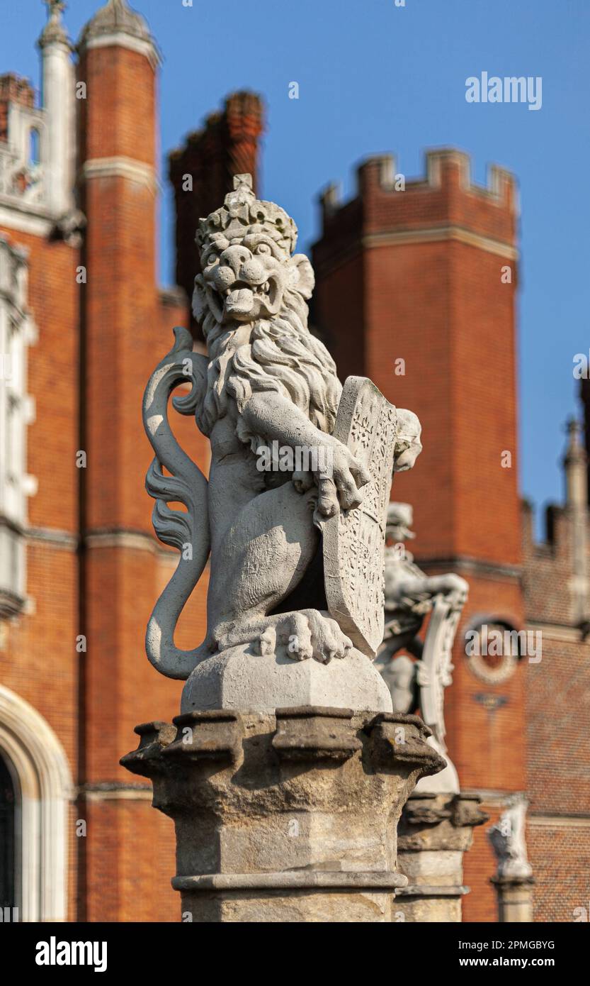 Bêtes héraldique, palais de Hampton court Banque D'Images