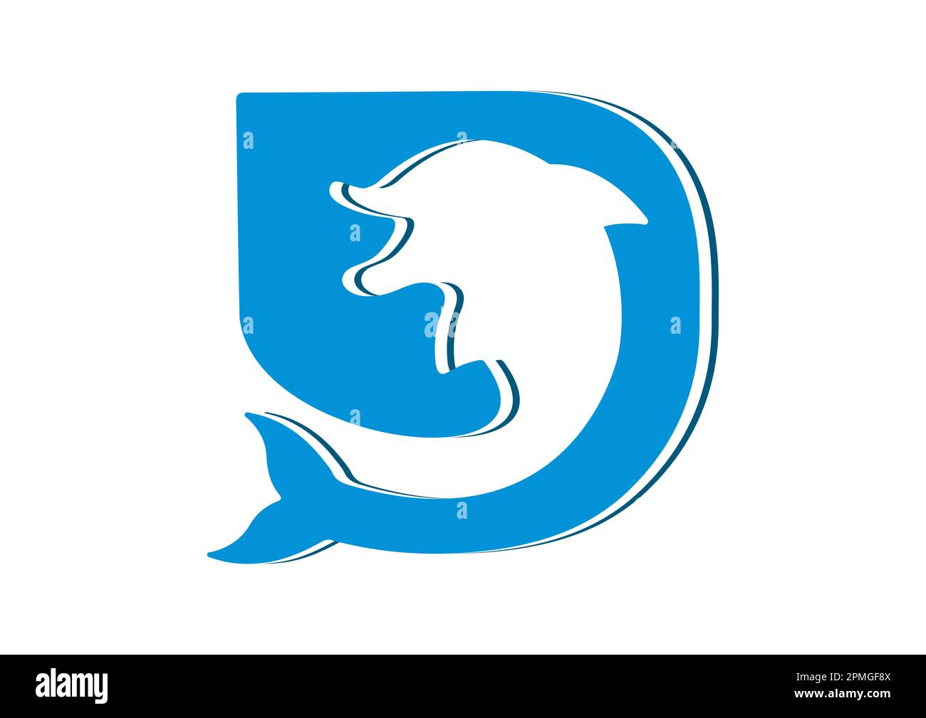 D de Dolphin logo Vector Illustration Illustration de Vecteur