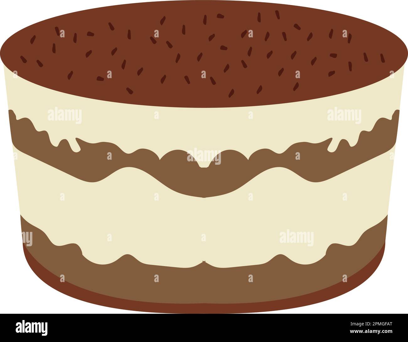 Délicieux gâteau Tiramisu Illustration de Vecteur
