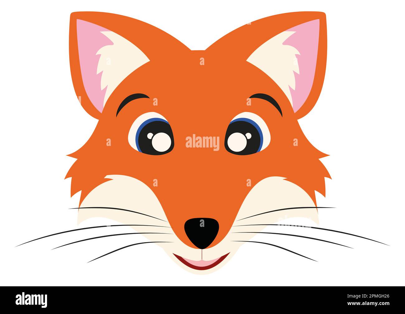 Icône de Fox face. Animaux. Vector Cute Fox face Illustration de Vecteur