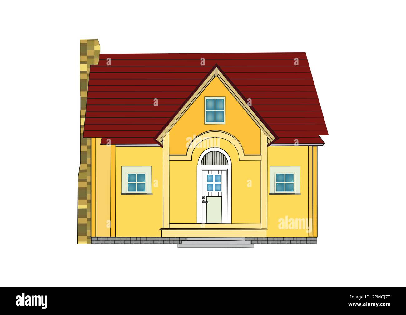 Maison moderne en illustration vectorielle de style plat Illustration de Vecteur