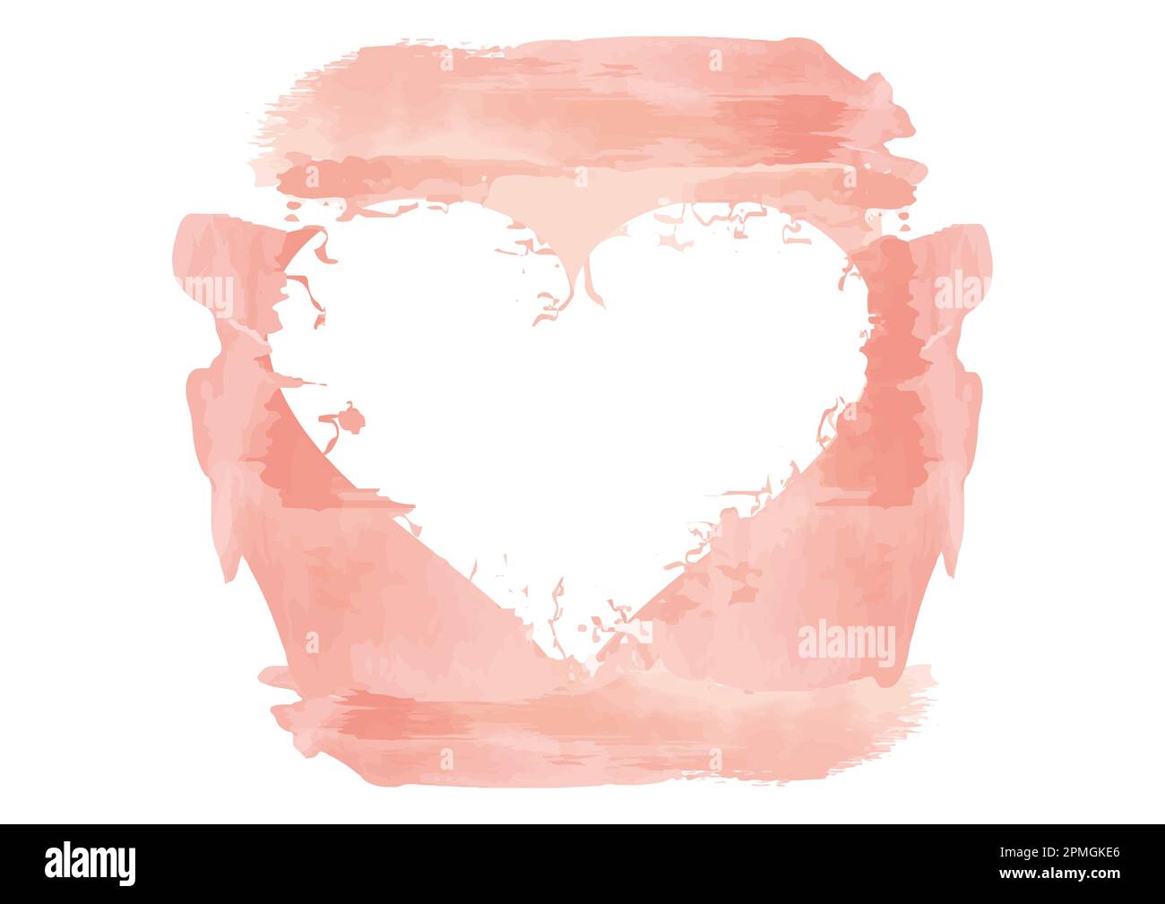 Modèle vectoriel en forme de coeur peint rose Illustration de Vecteur