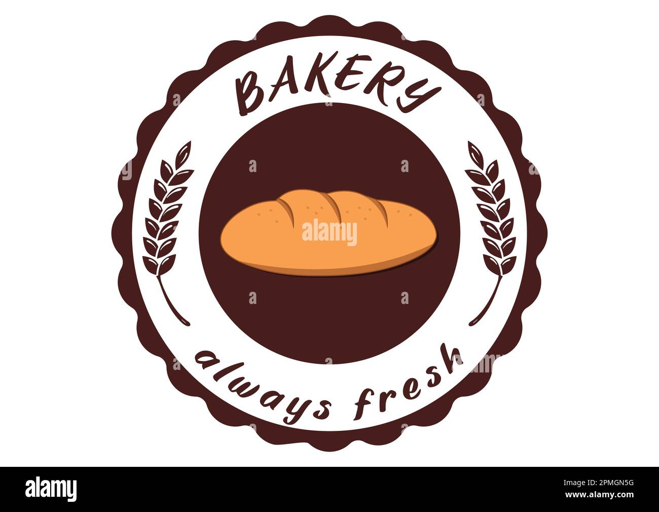 Logo moderne de la boulangerie. Race, épice de blé, logo plat, logo de boulangerie Illustration de Vecteur