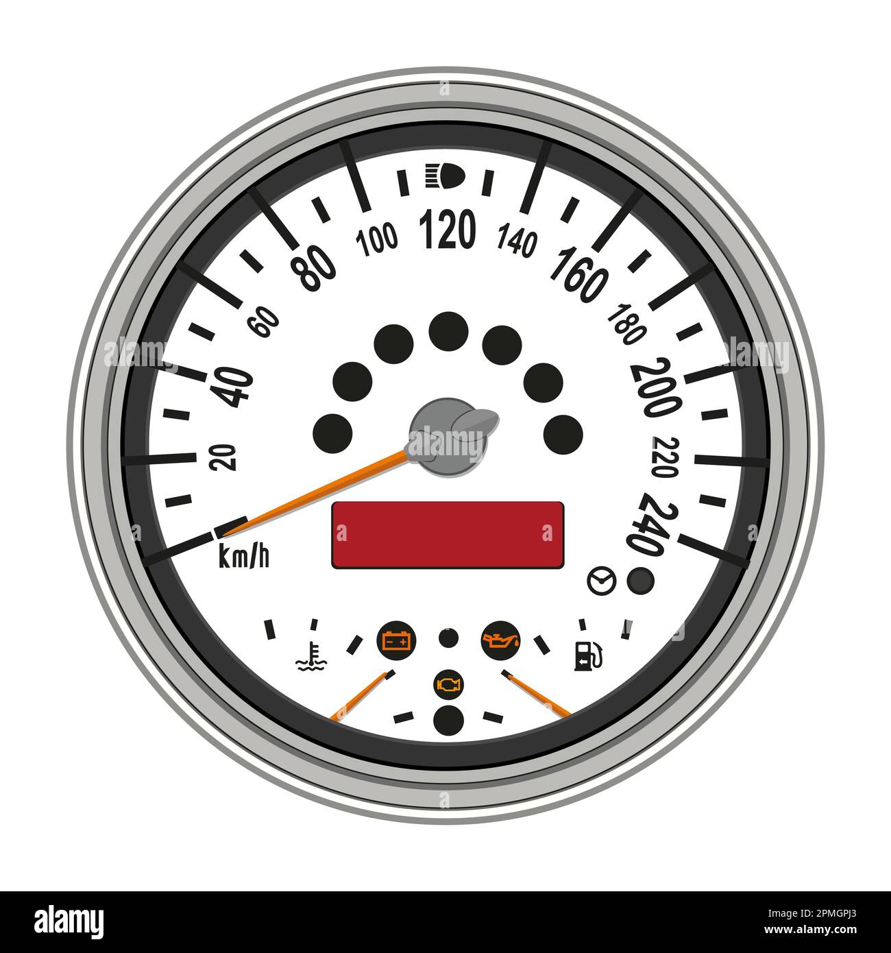 Compteur de vitesse, tableau de bord automatique de voiture Illustration de Vecteur