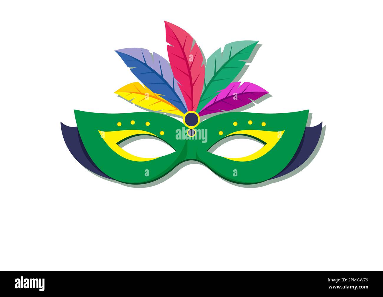 Illustration vectorielle du masque de carnaval du Brésil Illustration de Vecteur