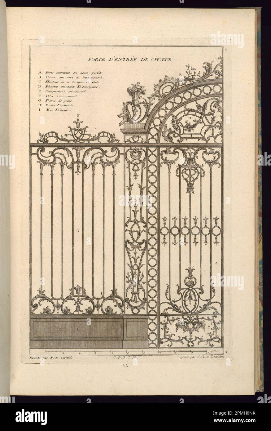 Imprimé, porte d'entrée de choix; conçu par François de Cuvilliés l'ancien (belge, active Allemagne, 1695 - 1768); gravé par Karl Albert von Lespilliez (1723 - 1796); publié par Nicolas Jean Baptiste de Poilly (France, 1712 - ca. 1758); Allemagne; gravure et gravure sur papier blanc cassé; Marque de plateau: 36,8 x 24,2 cm (14 1/2 x 9 1/2 po.) Feuille : 44 x 28,6 cm (17 5/16 x 11 1/4 po) Banque D'Images